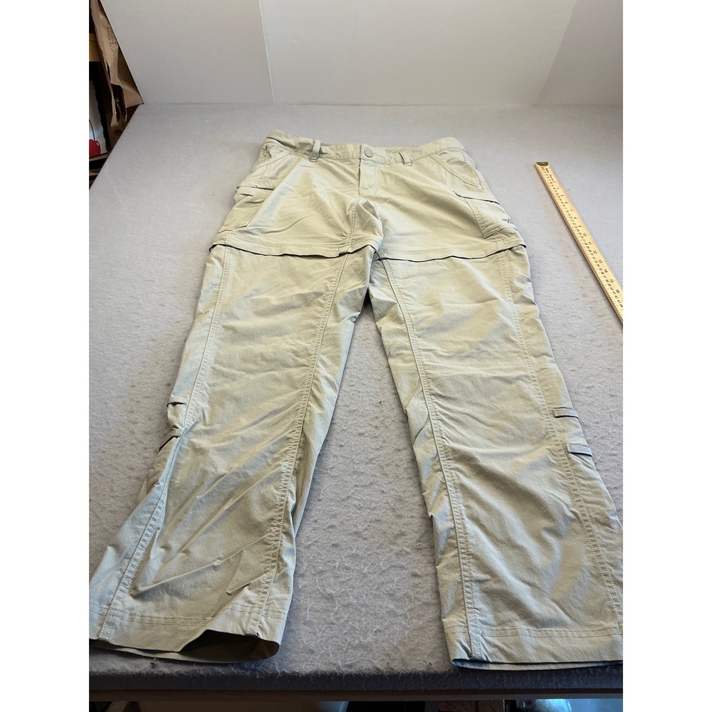 The North Face Convertible Hiking Pants Tan Zip Off Cargo Womens Size 10 NF0A2U